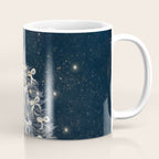Elegant Starry Night Christmas Tree with Angelic Bows Coffee Mug Gallery Image 1