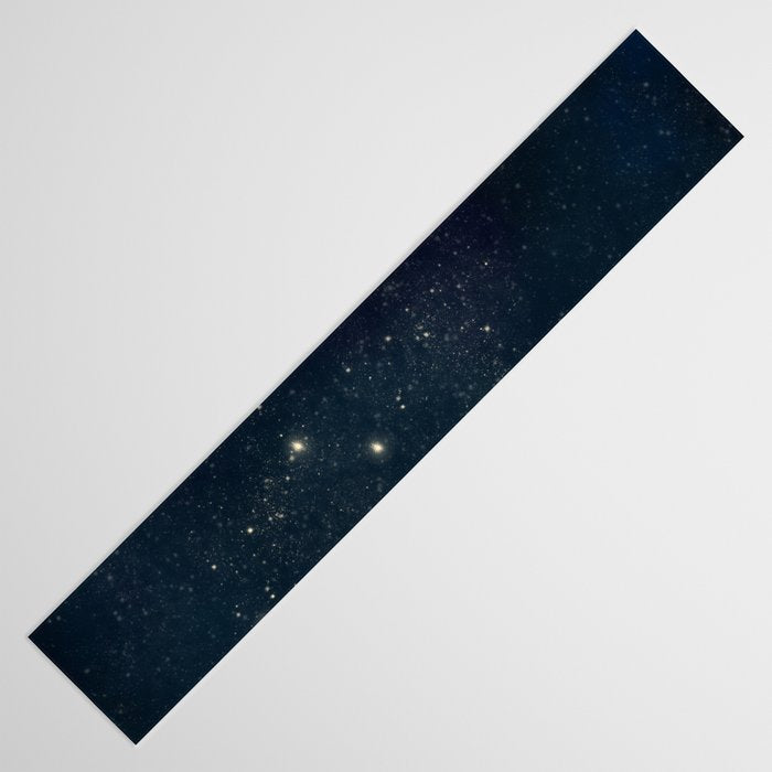 Elegant Starry Night Christmas Tree with Angelic Bows Table Runner Gallery Image 3