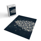 Elegant Starry Night Christmas Tree with Angelic Bows Jigsaw Puzzle Gallery Image 2