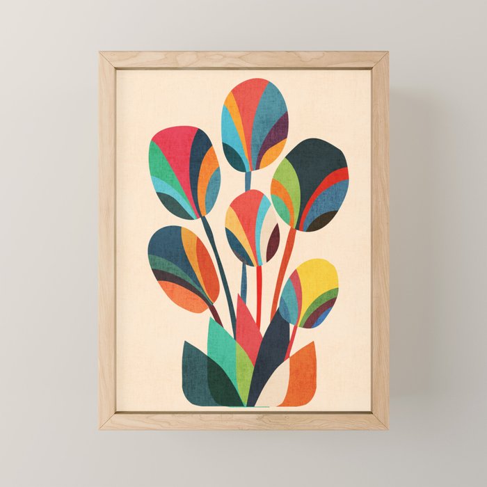 Ikebana - Geometric flower Mini Art Print Gallery Image 1