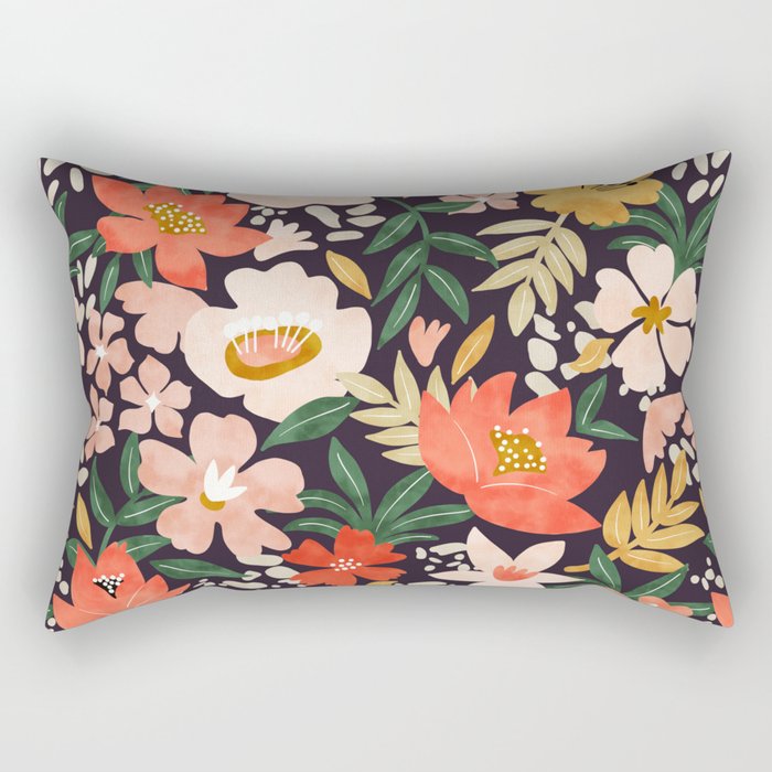 Modern meadow blooming Rectangular Pillow Gallery Image 2
