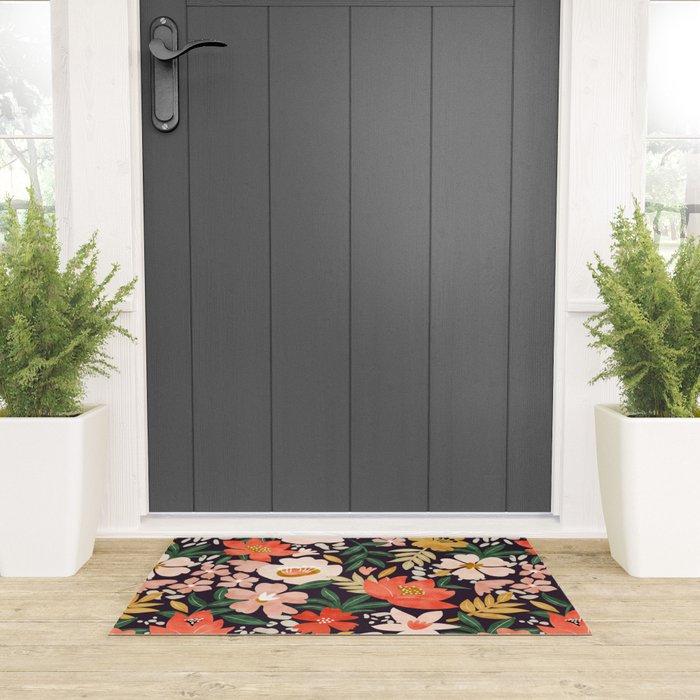 Modern meadow blooming Welcome Mat Gallery Image 3