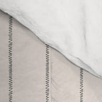 French Cream Linen Stripe Comforter Gallery Image 4