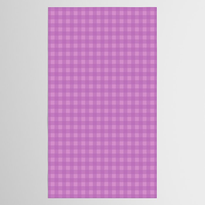 Gingham Check Pattern in Lavender Orchid Purple Tablecloth Gallery Image 2