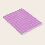 Gingham Check Pattern in Lavender Orchid Purple Notebook Gallery Image 2