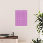 Gingham Check Pattern in Lavender Orchid Purple Poster Gallery Image 2