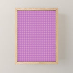 Gingham Check Pattern in Lavender Orchid Purple Mini Art Print Gallery Image 1