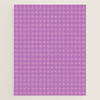 Gingham Check Pattern in Lavender Orchid Purple Jigsaw Puzzle Gallery Image 1