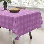 Gingham Check Pattern in Lavender Orchid Purple Tablecloth Gallery Image 3