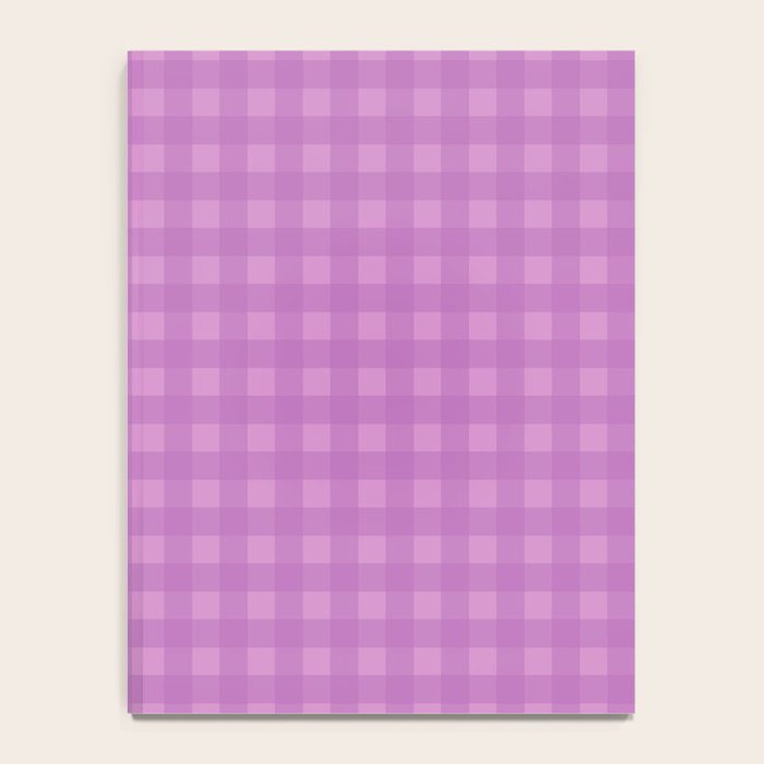 Gingham Check Pattern in Lavender Orchid Purple Notebook Gallery Image 4