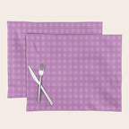 Gingham Check Pattern in Lavender Orchid Purple Placemat Gallery Image 1