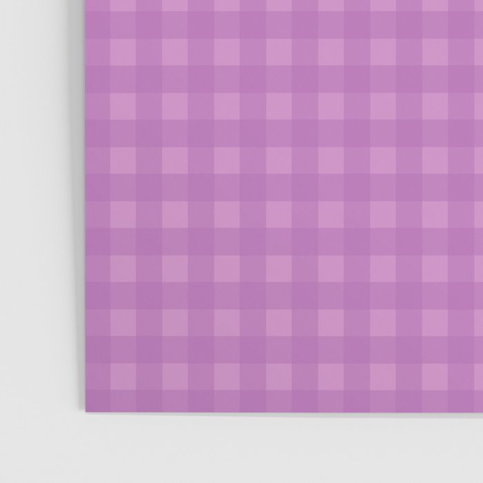 Gingham Check Pattern in Lavender Orchid Purple Poster Gallery Image 3