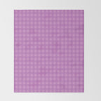 Gingham Check Pattern in Lavender Orchid Purple Throw Blanket Gallery Image 2