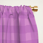 Gingham Check Pattern in Lavender Orchid Purple Window Curtain Gallery Image 2