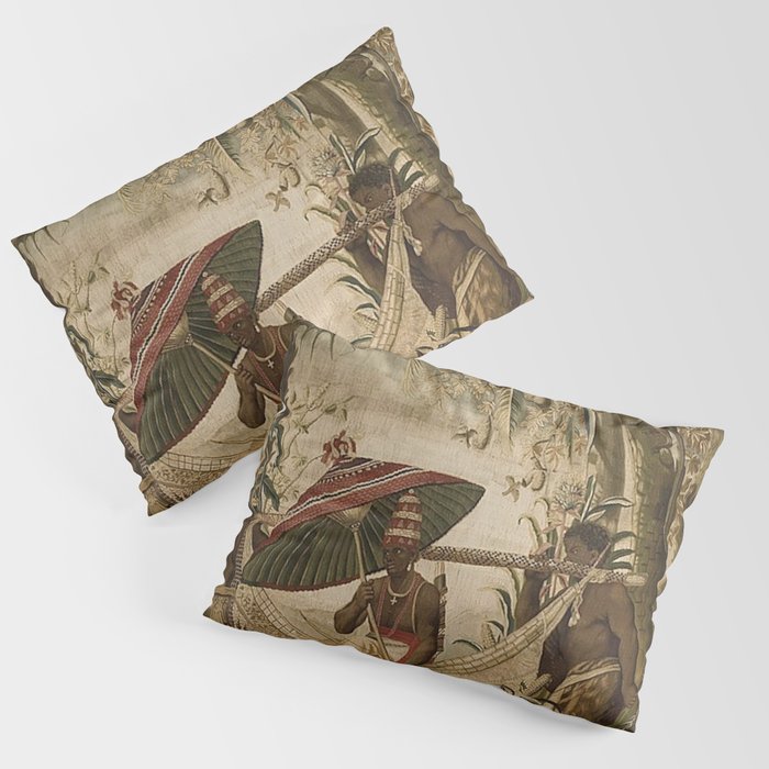 Antique 17th Century Louis XIV Ancient India French Gobelin Tapestry Pillow Sham Gallery Image 3