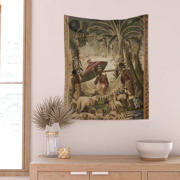 Antique 17th Century Louis XIV Ancient India French Gobelin Tapestry Wall Tapestry Gallery Image 2