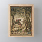 Antique 17th Century Louis XIV Ancient India French Gobelin Tapestry Mini Art Print Gallery Image 1