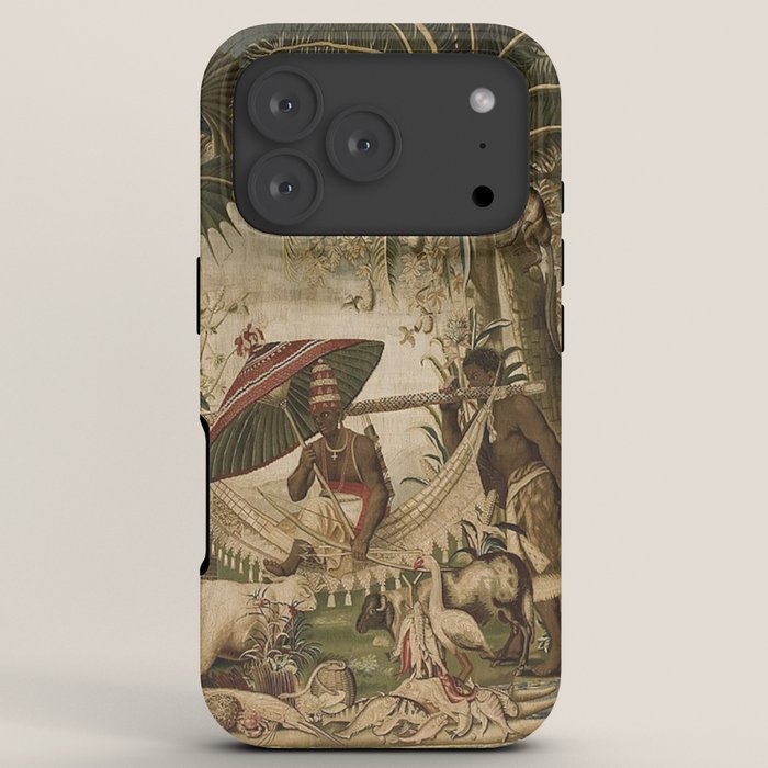 Antique 17th Century Louis XIV Ancient India French Gobelin Tapestry iPhone Case Gallery Image 7