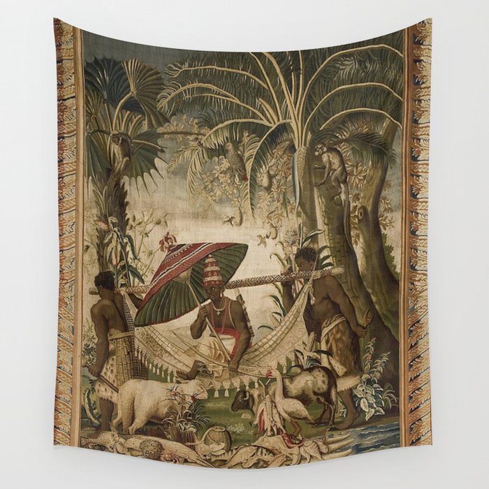 Antique 17th Century Louis XIV Ancient India French Gobelin Tapestry Wall Tapestry Gallery Image 4