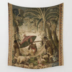 Antique 17th Century Louis XIV Ancient India French Gobelin Tapestry Wall Tapestry Gallery Image 4