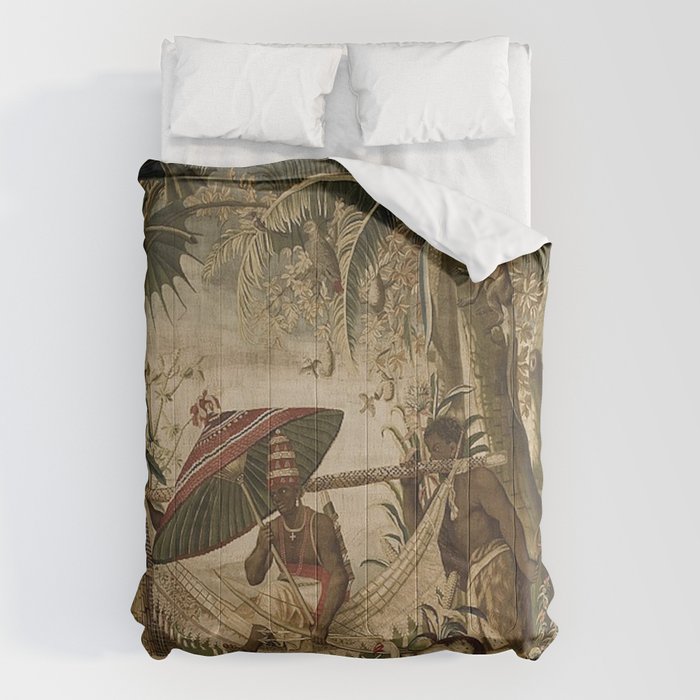 Antique 17th Century Louis XIV Ancient India French Gobelin Tapestry Comforter Gallery Image 1