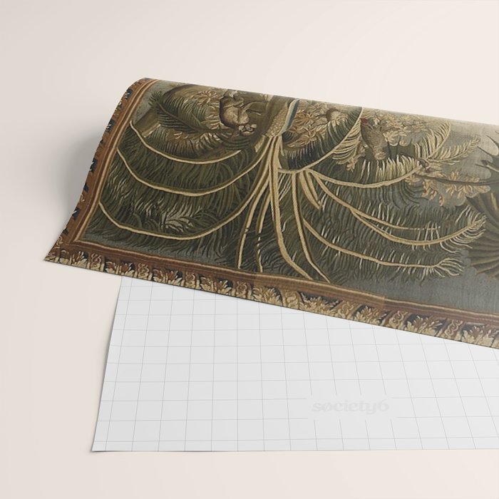 Antique 17th Century Louis XIV Ancient India French Gobelin Tapestry Wrapping Paper Gallery Image 2
