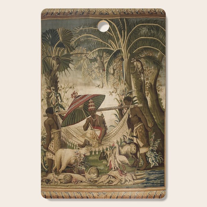 Antique 17th Century Louis XIV Ancient India French Gobelin Tapestry Cutting Board Gallery Image 1
