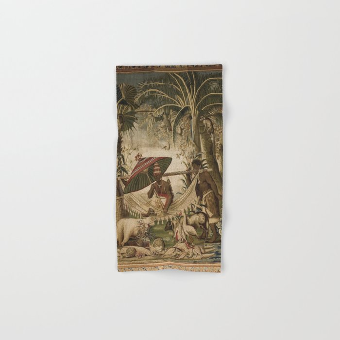 Antique 17th Century Louis XIV Ancient India French Gobelin Tapestry Bath Towel Gallery Image 1