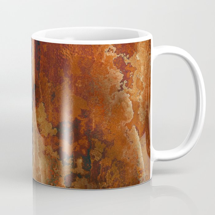 Colorful Blue and Copper Rust Coffee Mug Gallery Image 1
