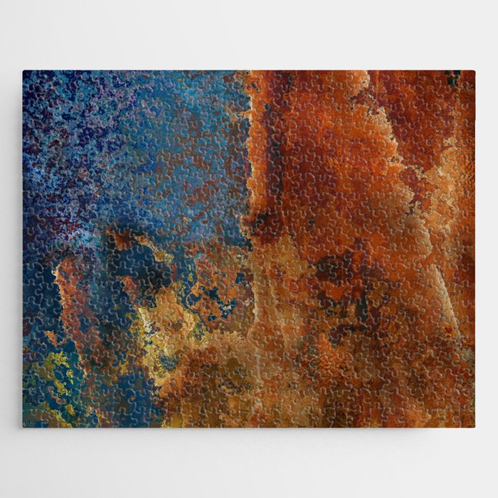 Colorful Blue and Copper Rust Jigsaw Puzzle Gallery Image 1