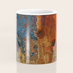 Colorful Blue and Copper Rust Coffee Mug Gallery Image 4
