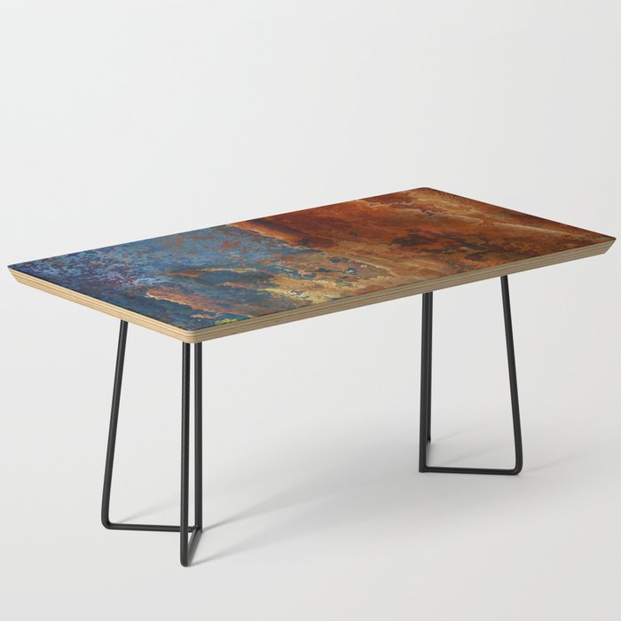 Colorful Blue and Copper Rust Coffee Table Gallery Image 1
