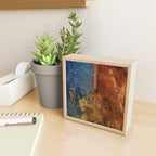 Colorful Blue and Copper Rust Mini Art Print Gallery Image 2