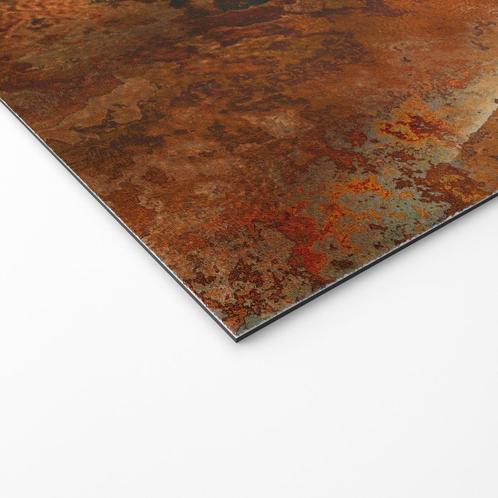 Colorful Blue and Copper Rust Welcome Mat Gallery Image 2