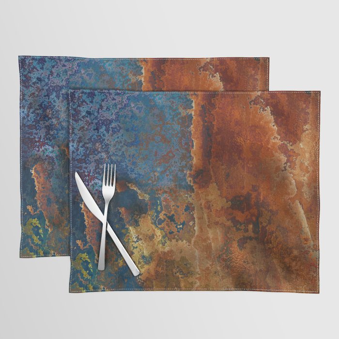 Colorful Blue and Copper Rust Placemat Gallery Image 1