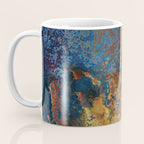 Colorful Blue and Copper Rust Coffee Mug Gallery Image 3