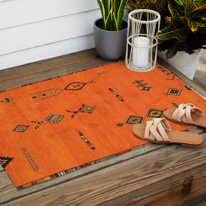 Oriental Traditional Moroccan Berber Rug Artwork Outdoor Rug Gallery Image 2