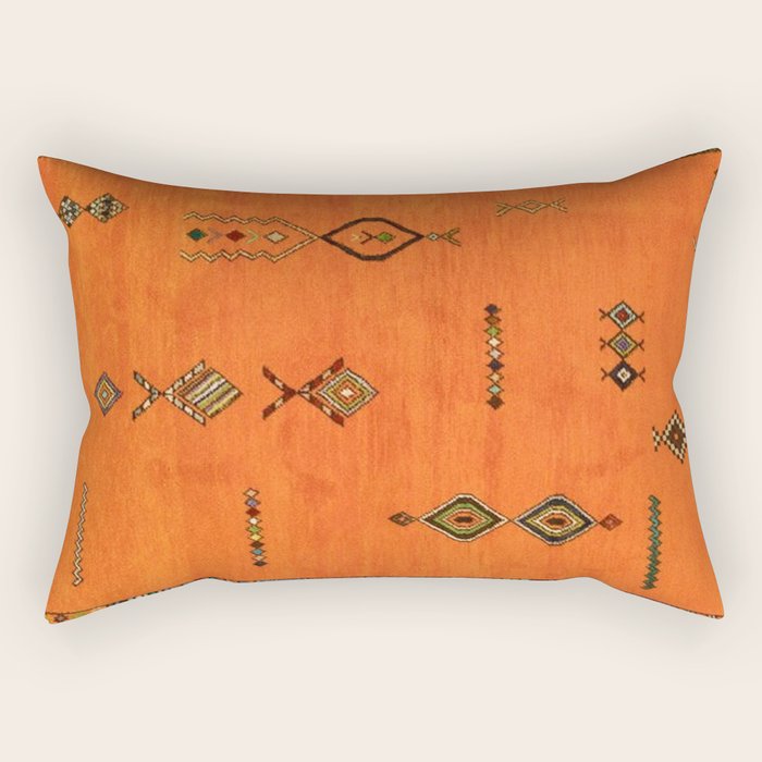 Oriental Traditional Moroccan Berber Rug Artwork Rectangular Pillow Gallery Image 1