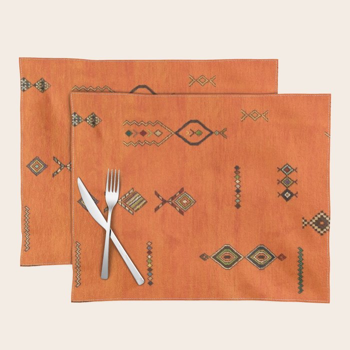 Oriental Traditional Moroccan Berber Rug Artwork Placemat Gallery Image 1