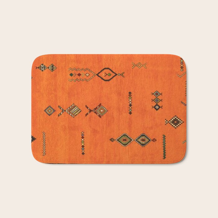 Oriental Traditional Moroccan Berber Rug Artwork Bath Mat Gallery Image 1