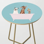 Playful Gangs in Bathtub Blue Side Table Gallery Image 2