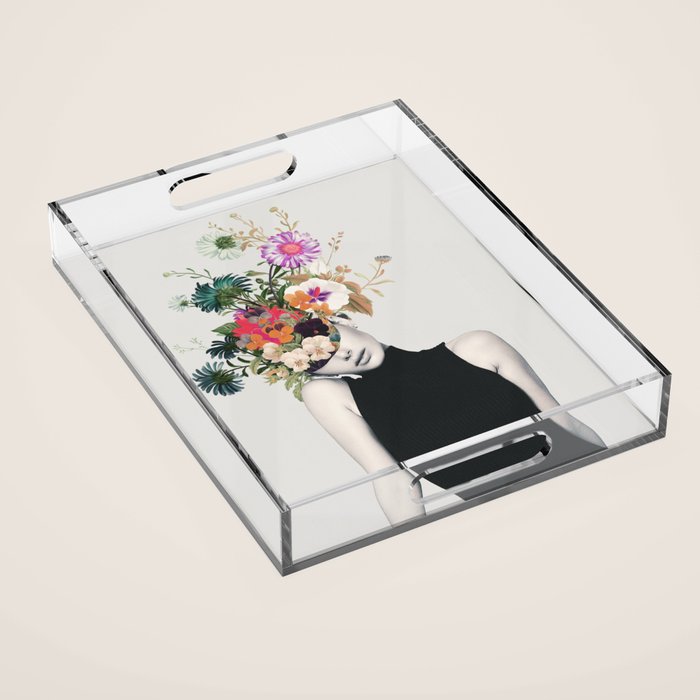 Floral beauty Acrylic Tray Gallery Image 1