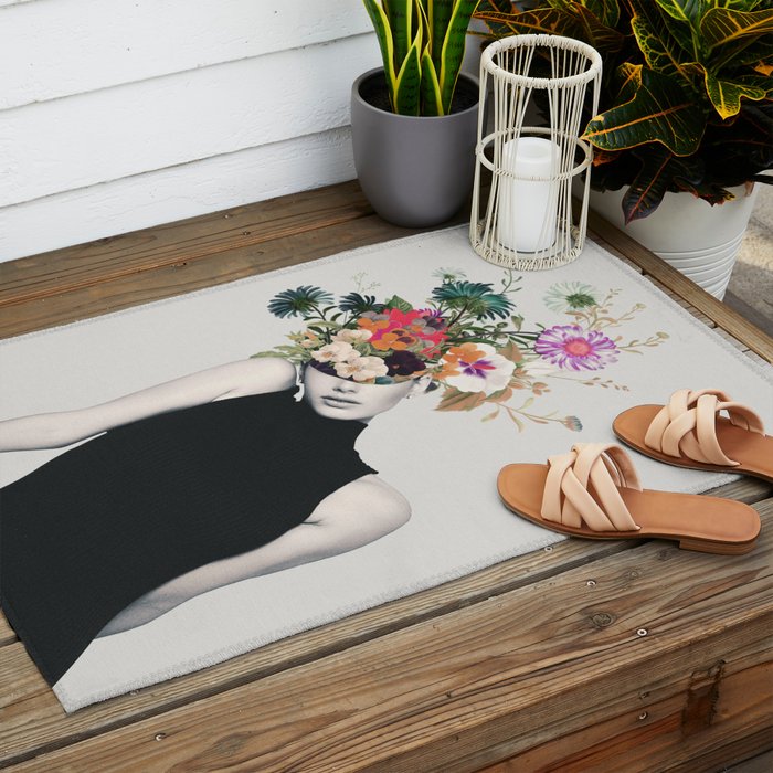 Floral beauty Outdoor Rug Gallery Image 2