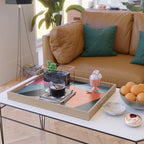Bold Geometric Abstract Orange Pink Modern Art Serving Tray Gallery Image 2