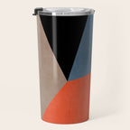 Bold Geometric Abstract Orange Pink Modern Art Travel Mug Gallery Image 3