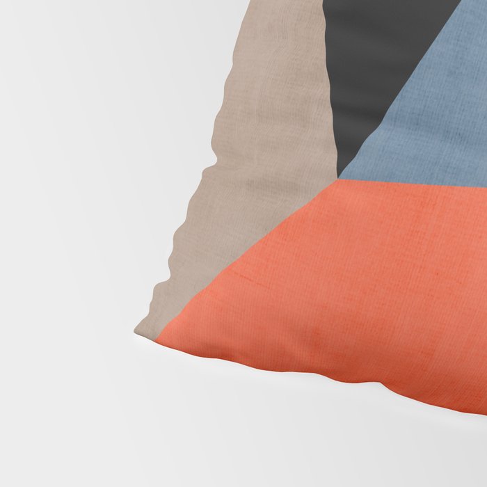 Bold Geometric Abstract Orange Pink Modern Art Pillow Sham Gallery Image 4