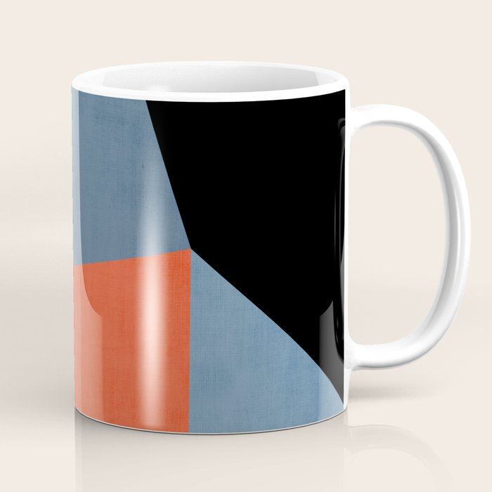 Bold Geometric Abstract Orange Pink Modern Art Coffee Mug Gallery Image 1