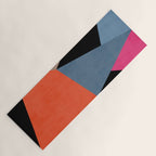 Bold Geometric Abstract Orange Pink Modern Art Yoga Mat Gallery Image 1