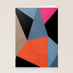 Bold Geometric Abstract Orange Pink Modern Art Stationery Card Gallery Image 2