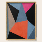 Bold Geometric Abstract Orange Pink Modern Art Serving Tray Gallery Image 1